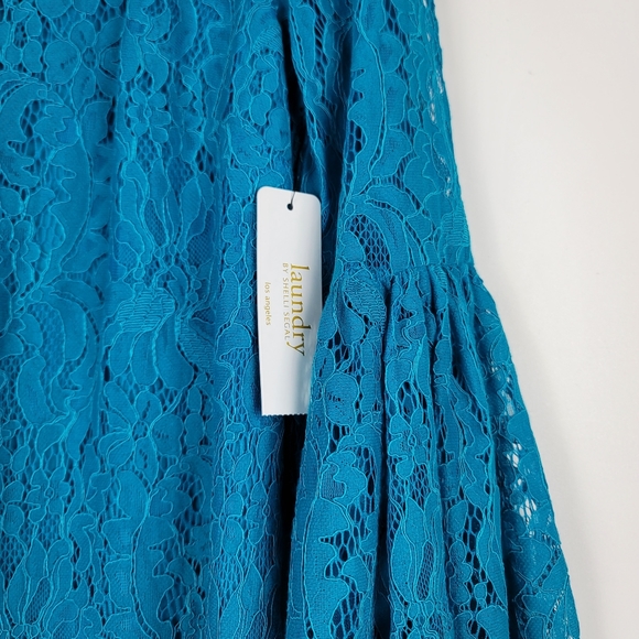 NWT Laundry by Shelly Segal Cocktail Dress Enamel Blue size 2 - Picture 3 of 10